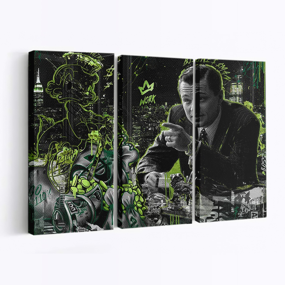 Busine$$ Man Canvas Wall Art, Quote Canvas, Motivational Wall Art