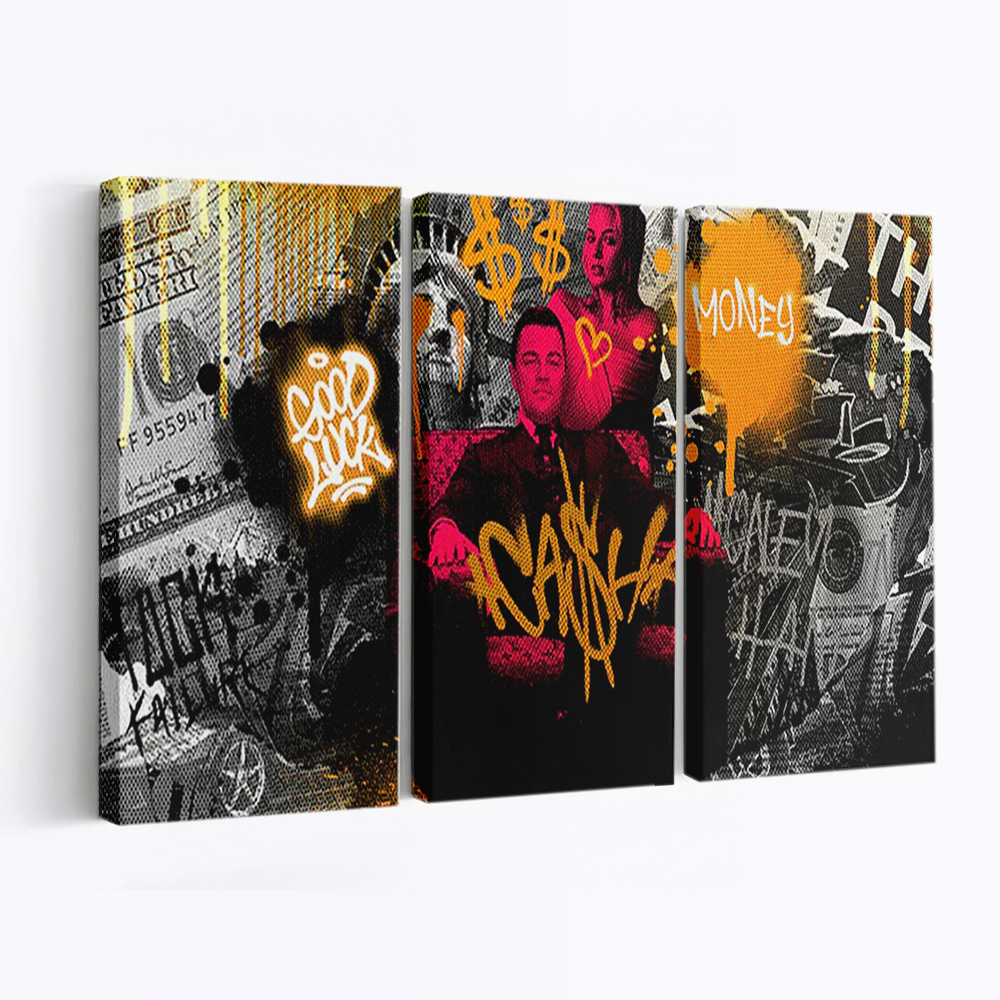 Ca$h Canvas Wall Art, Quote Canvas, Motivational Wall Art