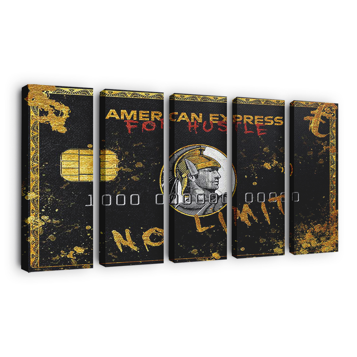 American Express Hustler Canvas Wall Art, Quote Canvas, Motivational Wall Art