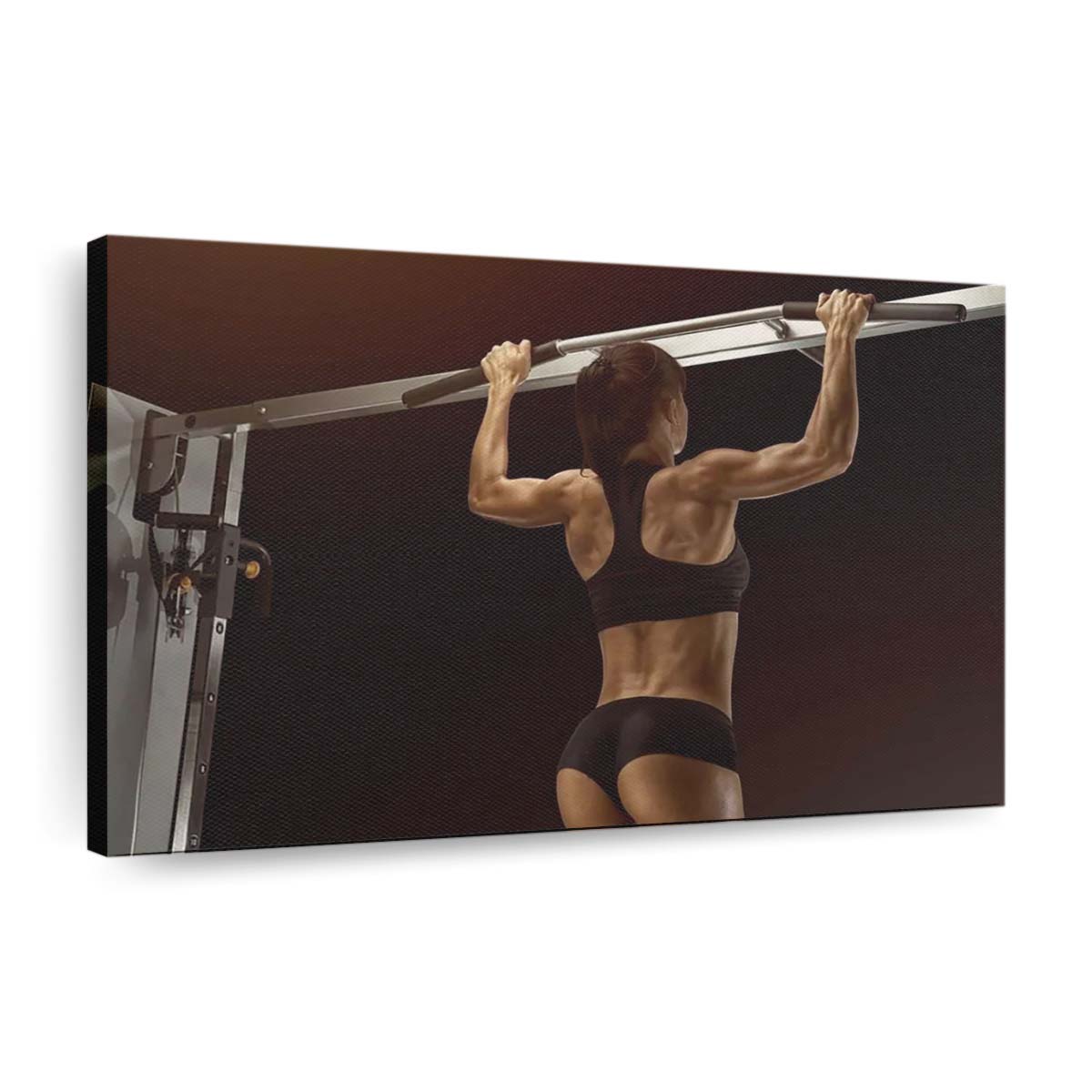 Pull Up Workout Exercise Canvas Wall Art, Bedroom Wall Art, Framed Canvas