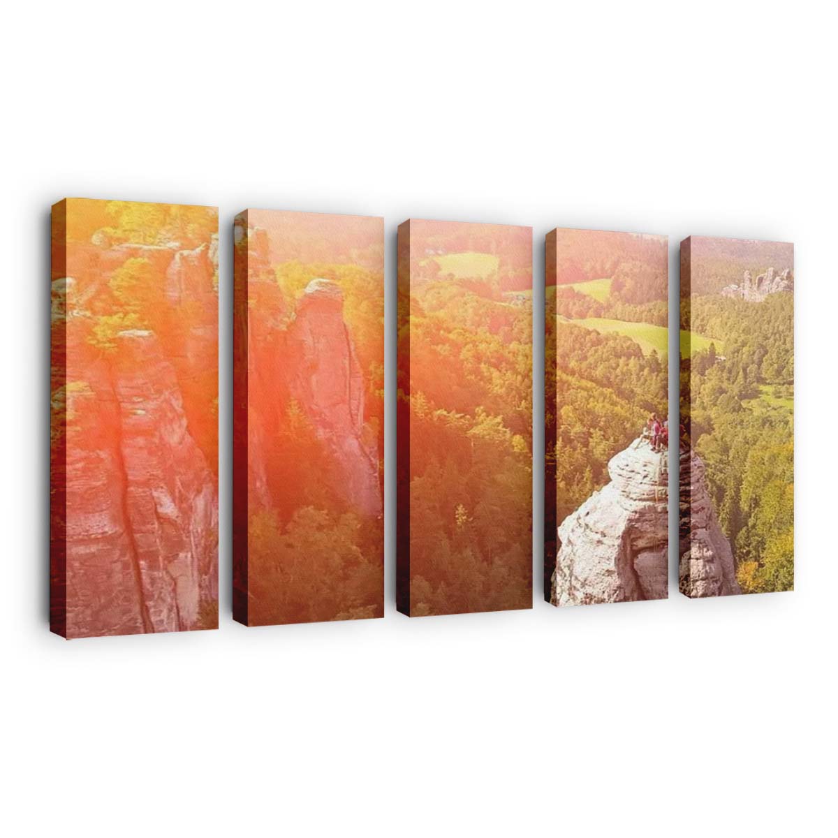 Group Of Climbers On A Cliff Canvas Wall Art, Bedroom Wall Art, Framed Canvas